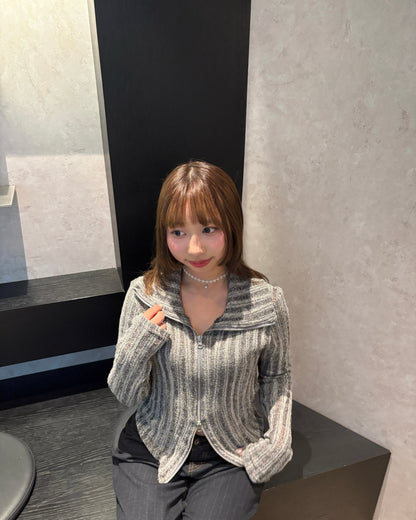 (Preorder) Snow Two-way Polo Cardigan