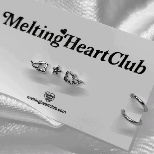 [Melting Heart Club] Baby Star Angel Piercing Earring Set