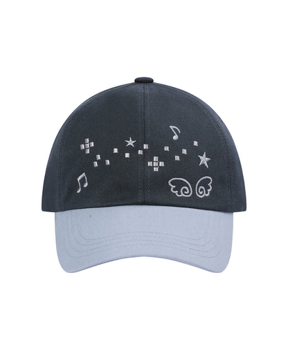 [BAUF] Angel Melody Ball Cap (Charcoal)