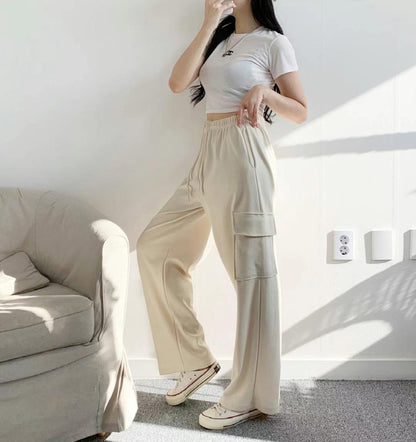 Unisex Overfit Wide Cargo Pants All season