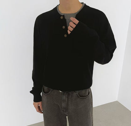 (Preorder) Unisex Men Non-layered Round Neck Knit