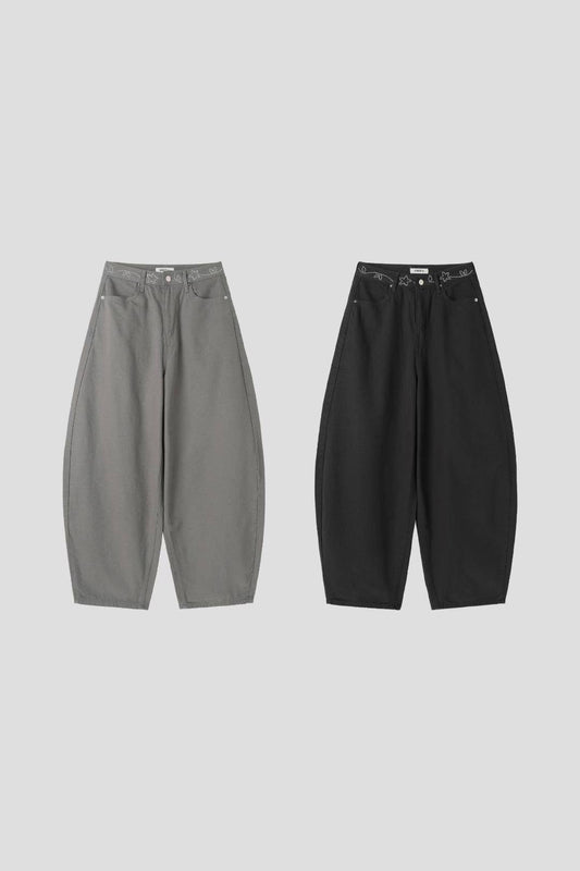 (Preorder) Silver star chain balloon pants