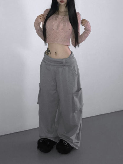 Folding Ring Studded Pants (2 Colours)