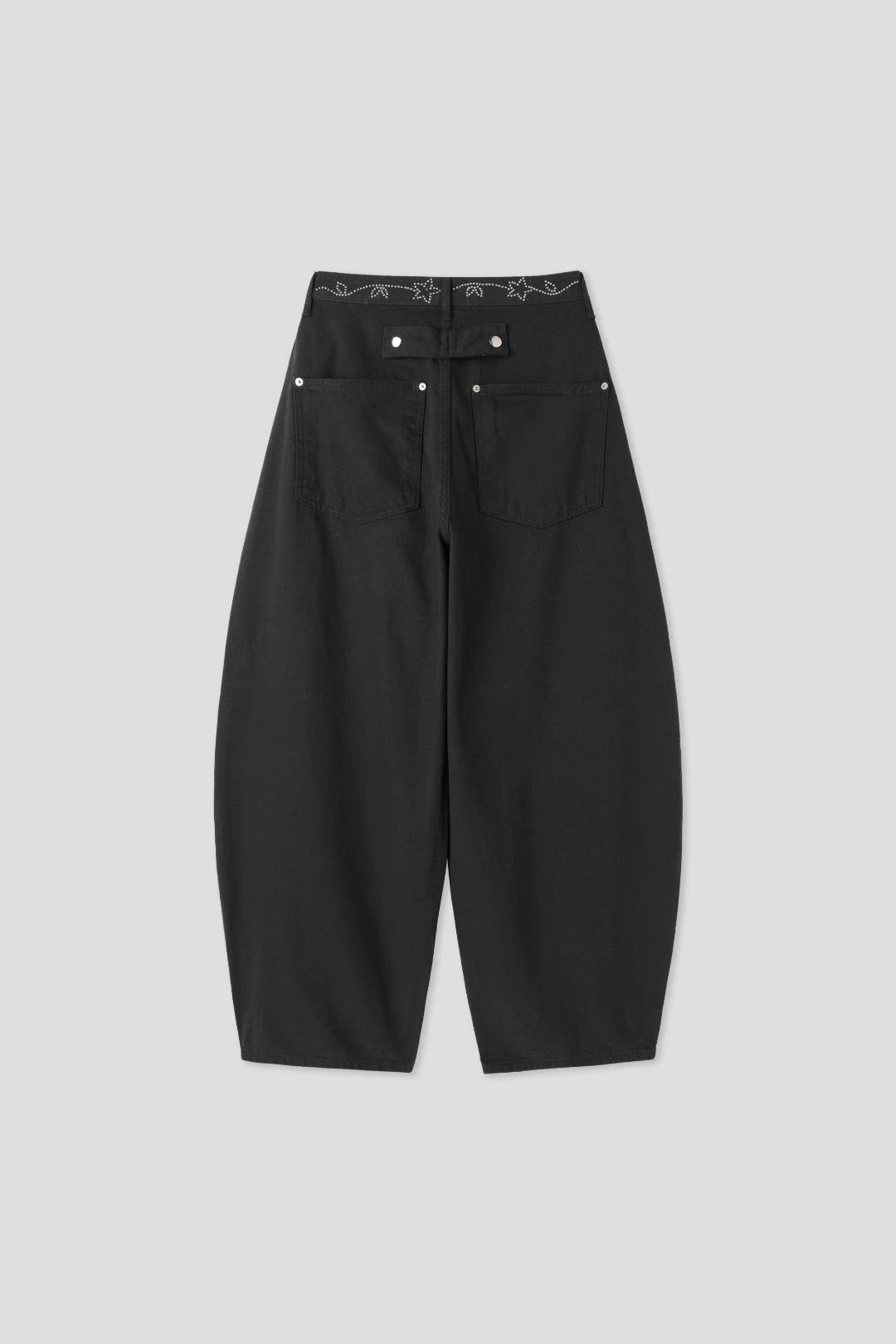 (Preorder) Silver star chain balloon pants