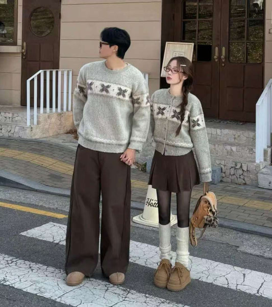 (CP LOOK) Unisex Winter Brush Knitwear
