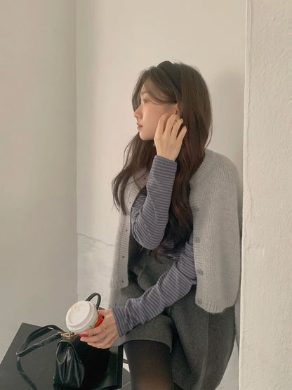 (Preorder) Pastel Dahlia Wool Cardigan