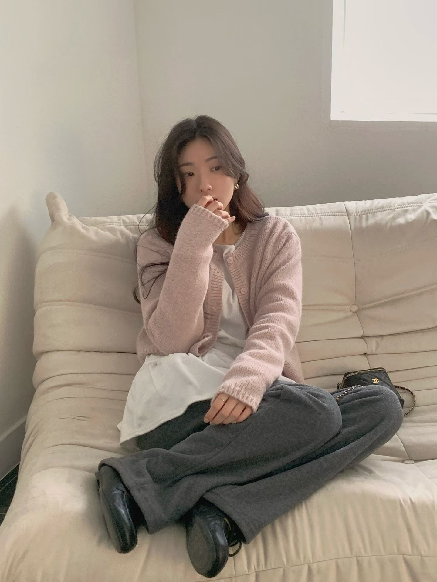 (Preorder) Pastel Dahlia Wool Cardigan