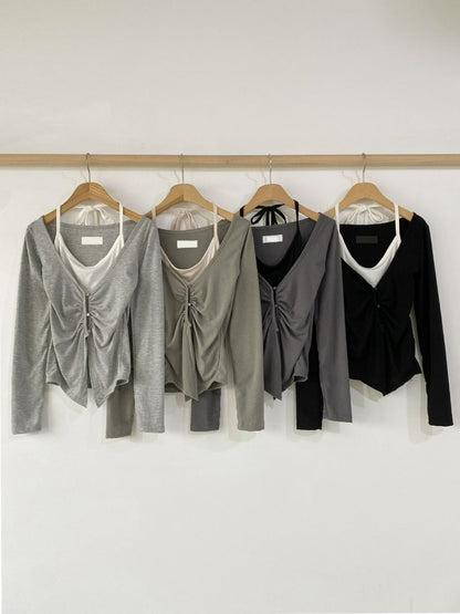 (Preorder) Halter Long Sleeve T-shirt