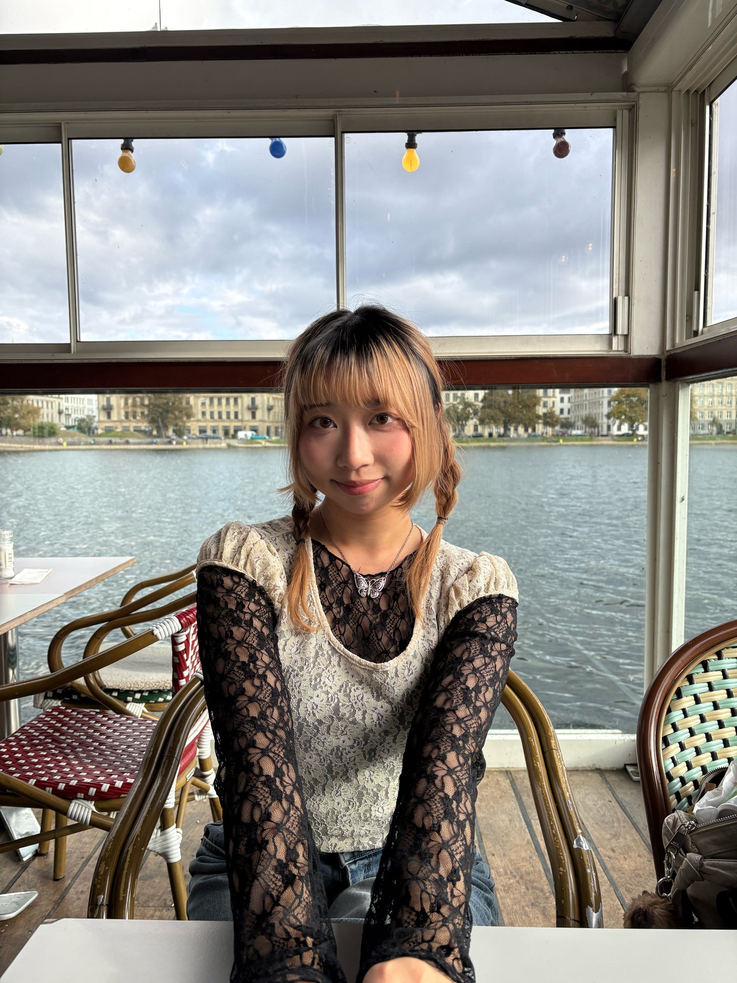 Sheer Lacy Slight Cropped Ballet Floral Tee (2 Colours)