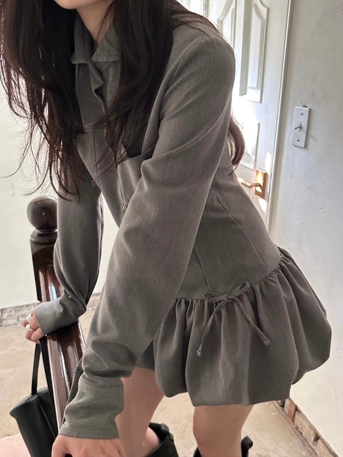 (DEC NEW) Puff Ribbon Dress