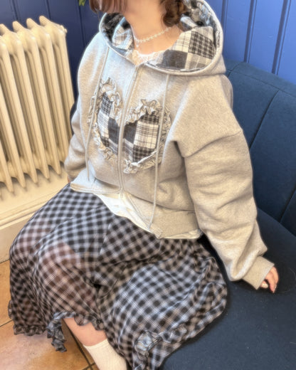 Heart Hoodie Zip Up Jacket