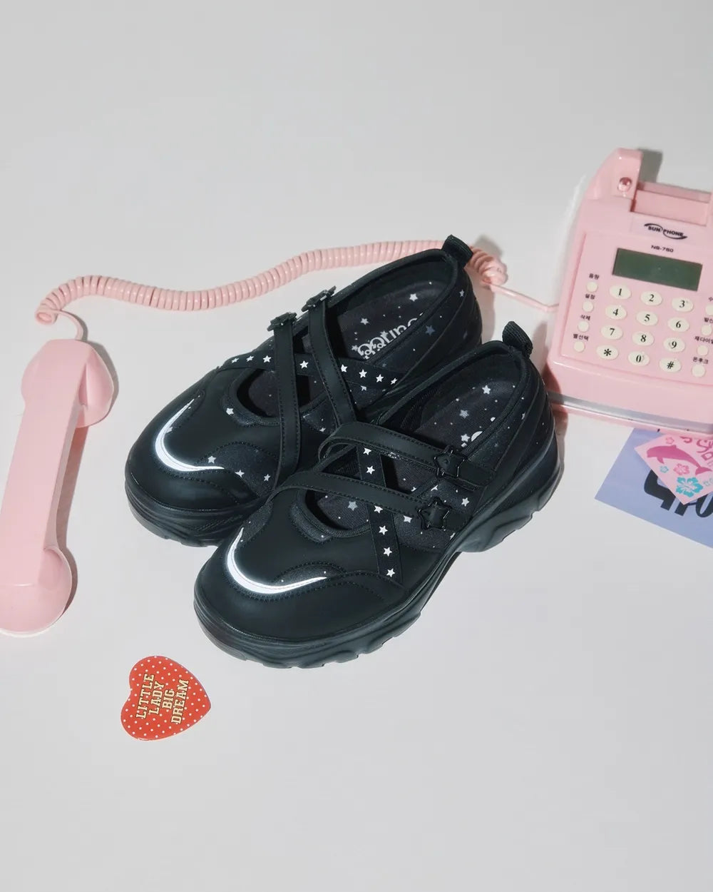 OTZ x YOUHEE LOMITA PLATFORM STAR MARYJANE SHOES_BLACK