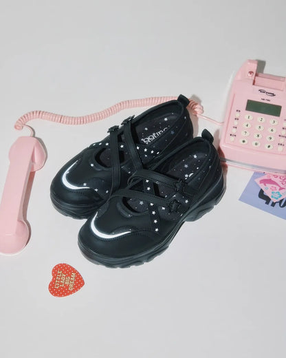 OTZ x YOUHEE LOMITA PLATFORM STAR MARYJANE SHOES_BLACK