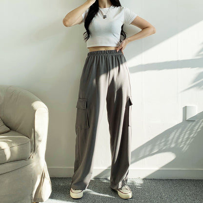 Unisex Overfit Wide Cargo Pants All season