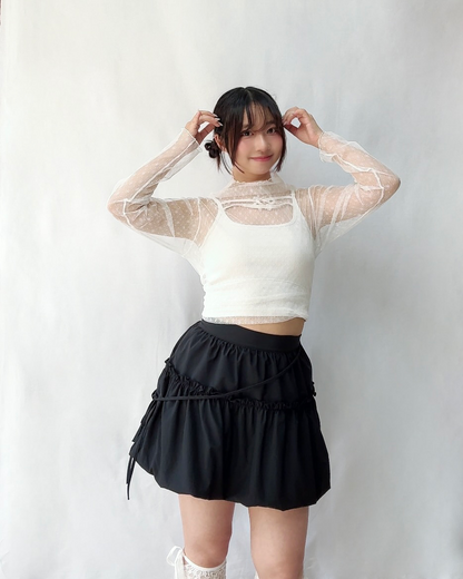 Honey Pot Bubble Mini Skirt
