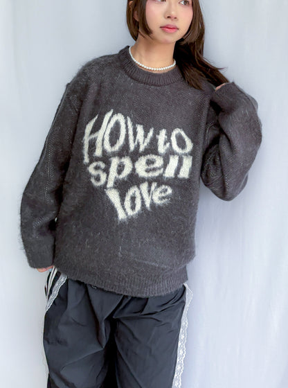 How to spell love sweater (2 Colours)