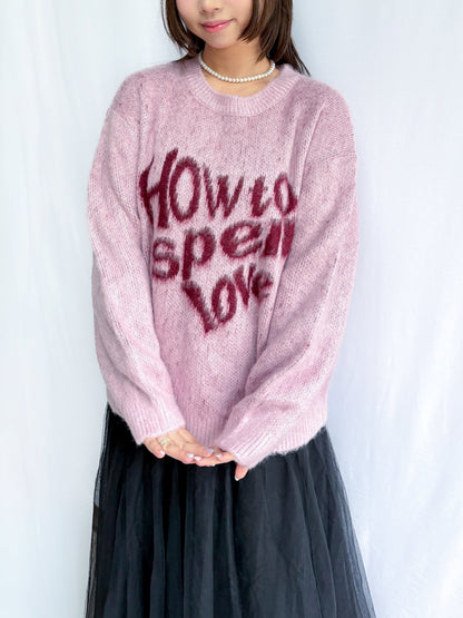 How to spell love sweater (2 Colours)