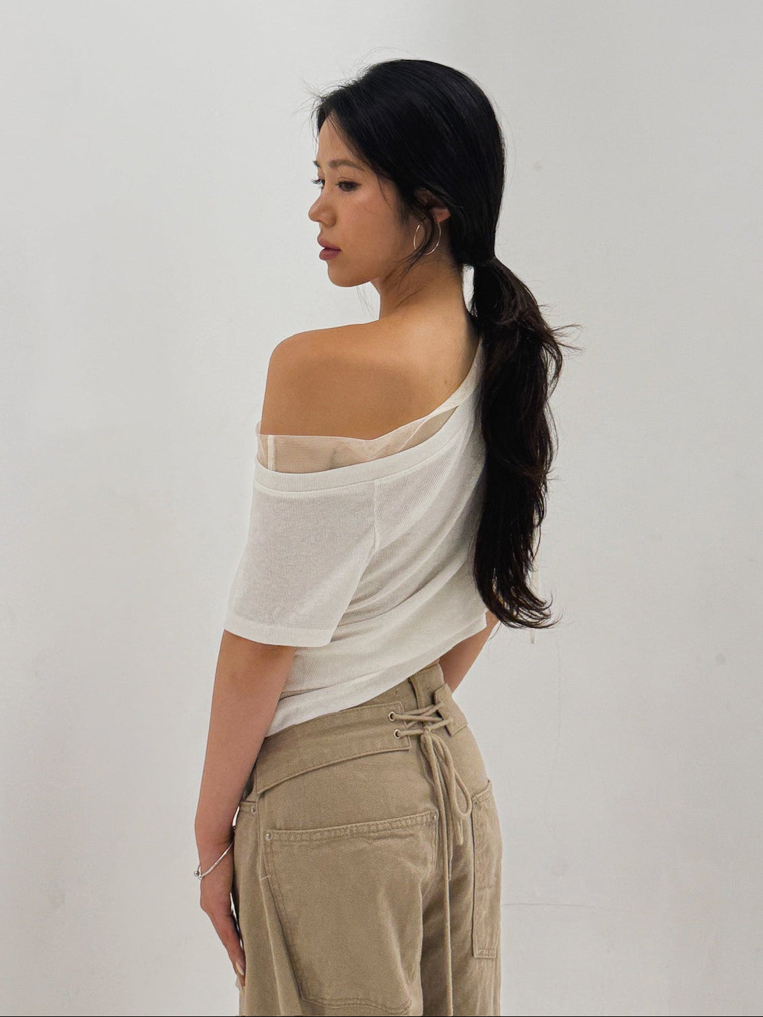 Corset Back Tie Pants