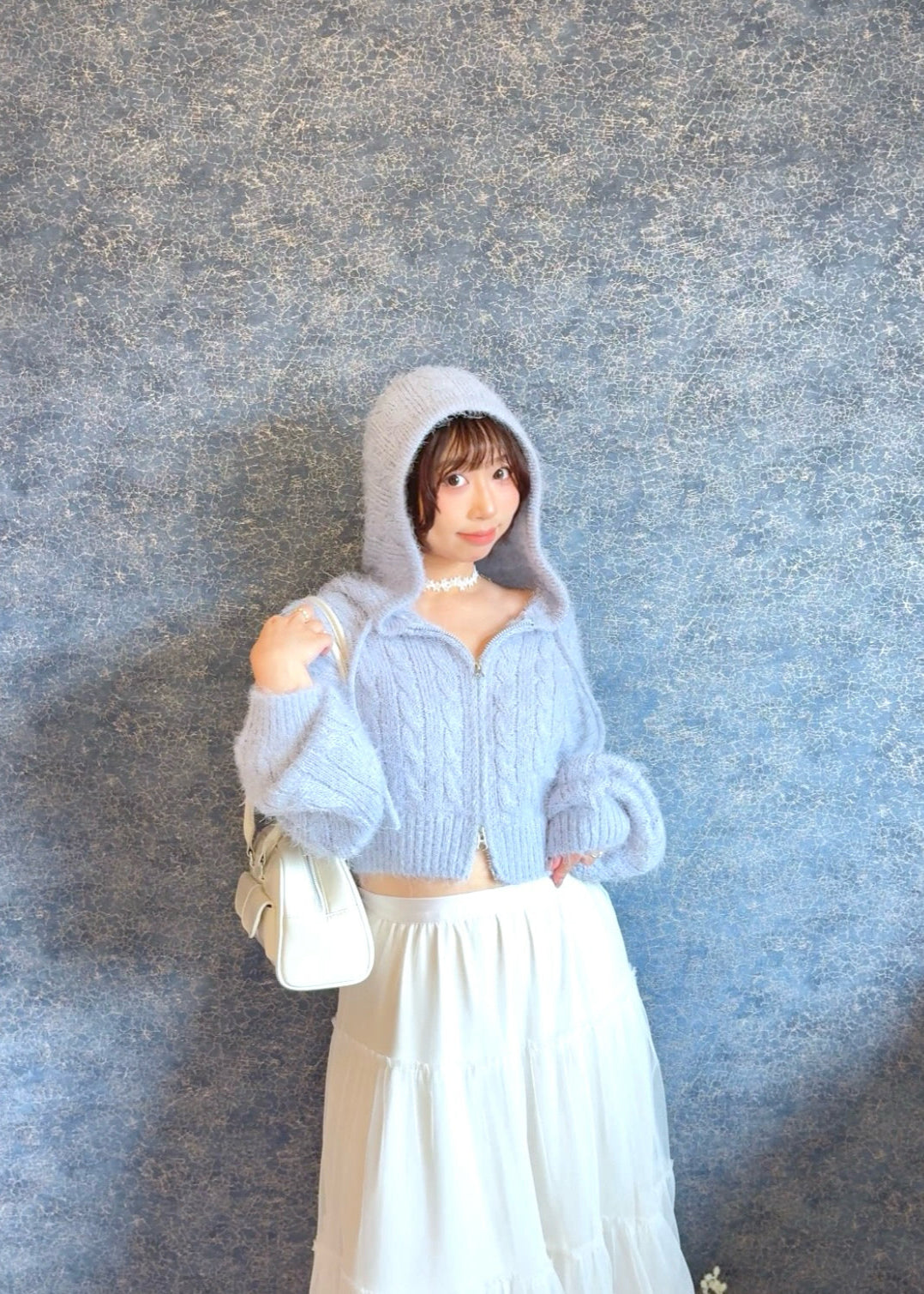 Dual-Zip Slim Fit Knit Hoodie