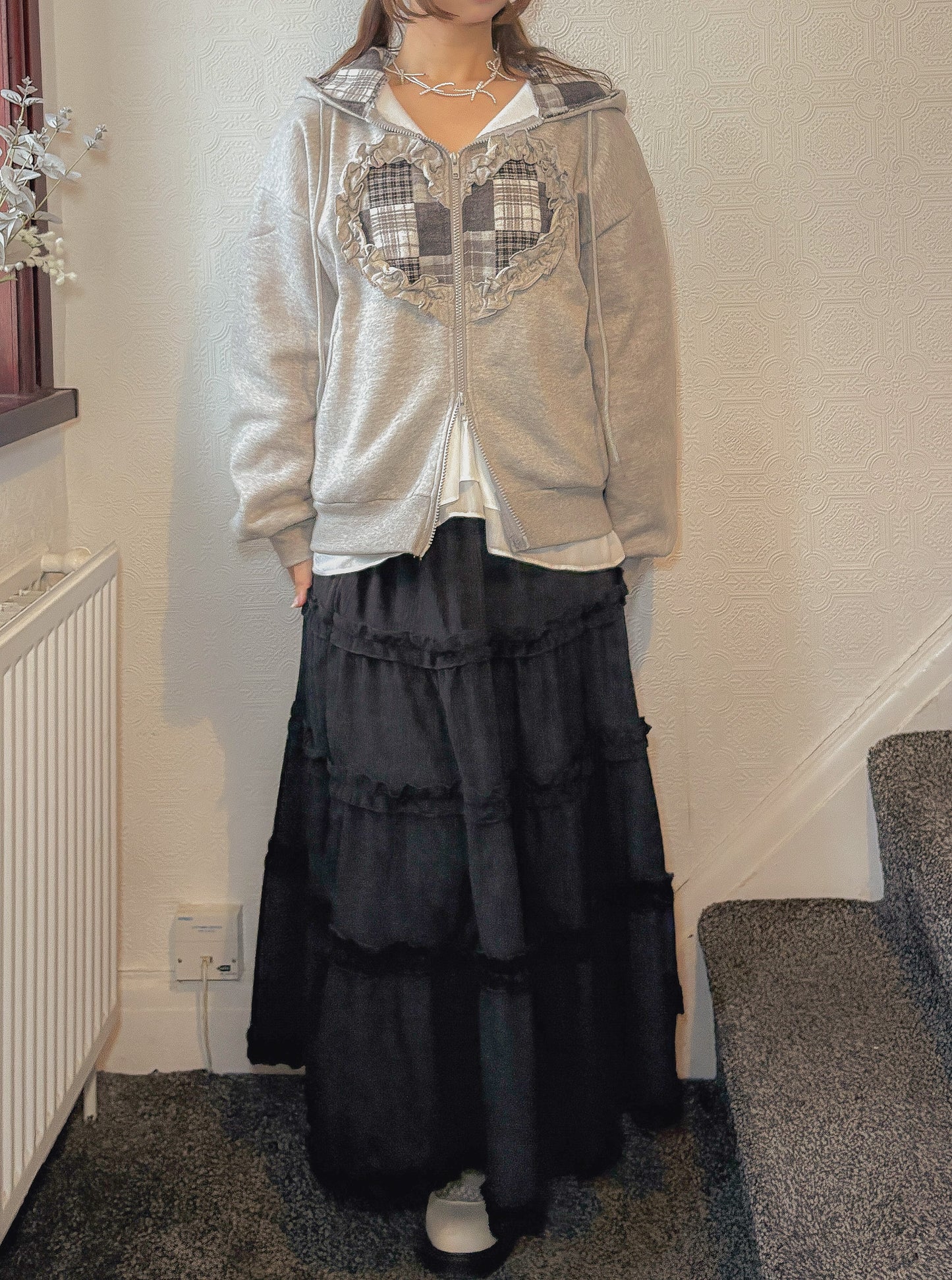 Three Season Fleece Underlining Maxi Skirt