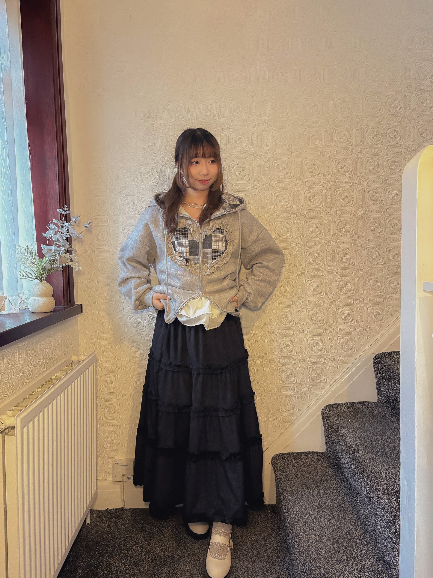 Three Season Fleece Underlining Maxi Skirt