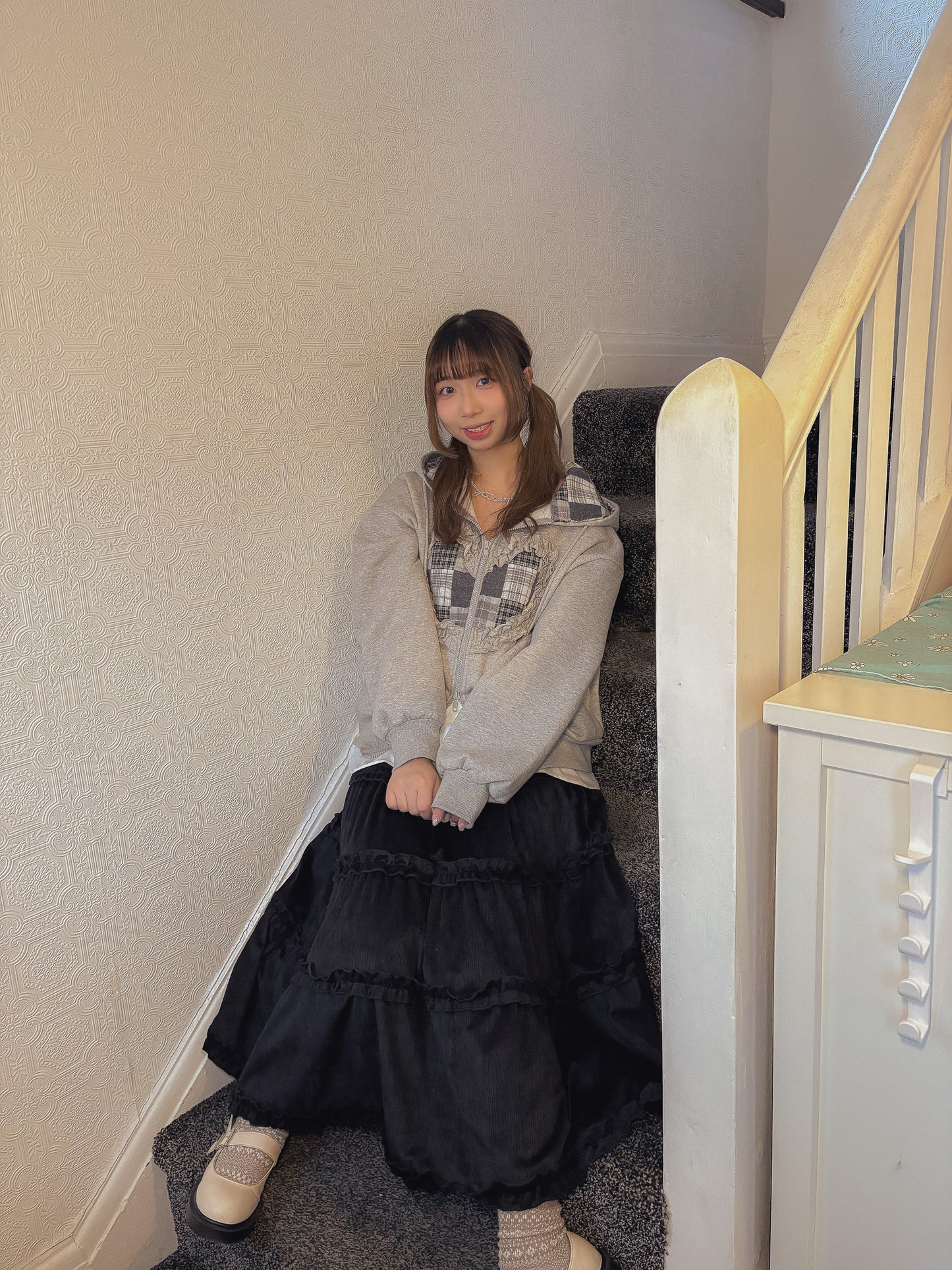 Three Season Fleece Underlining Maxi Skirt