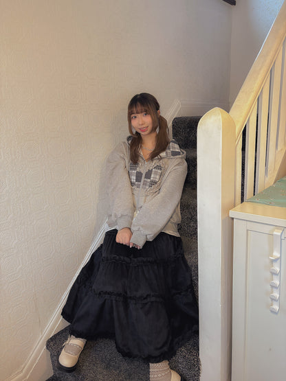 Three Season Fleece Underlining Maxi Skirt