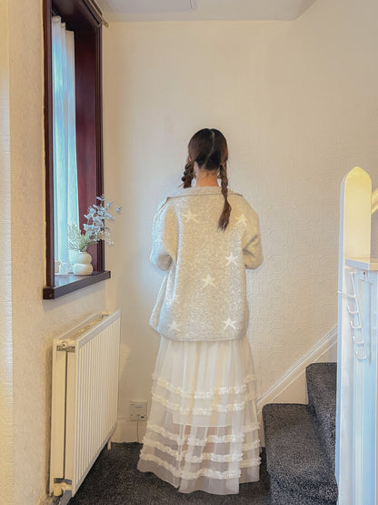 Chiffon Lace Long Flowy Skirt