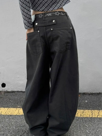 (Preorder) Silver star chain balloon pants