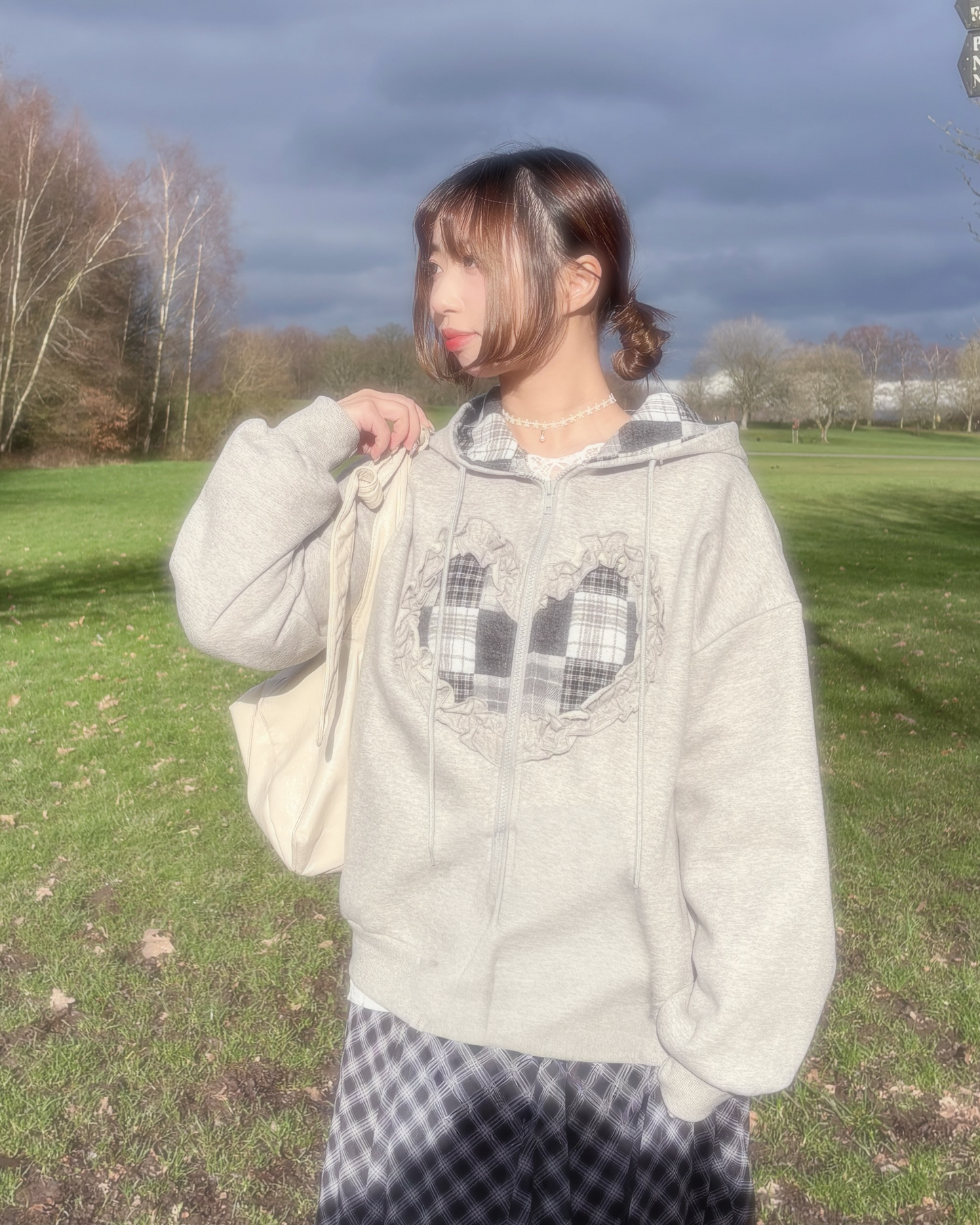 Heart Hoodie Zip Up Jacket