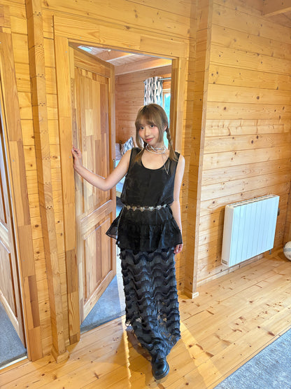 Sheer Boxy Fit Layering Camisole Frill Top (All season!)
