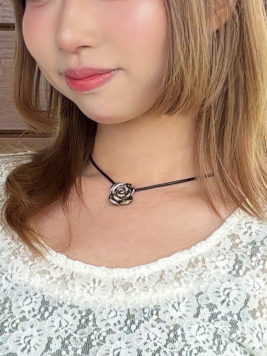 Y2k Vintage Rose Necklace
