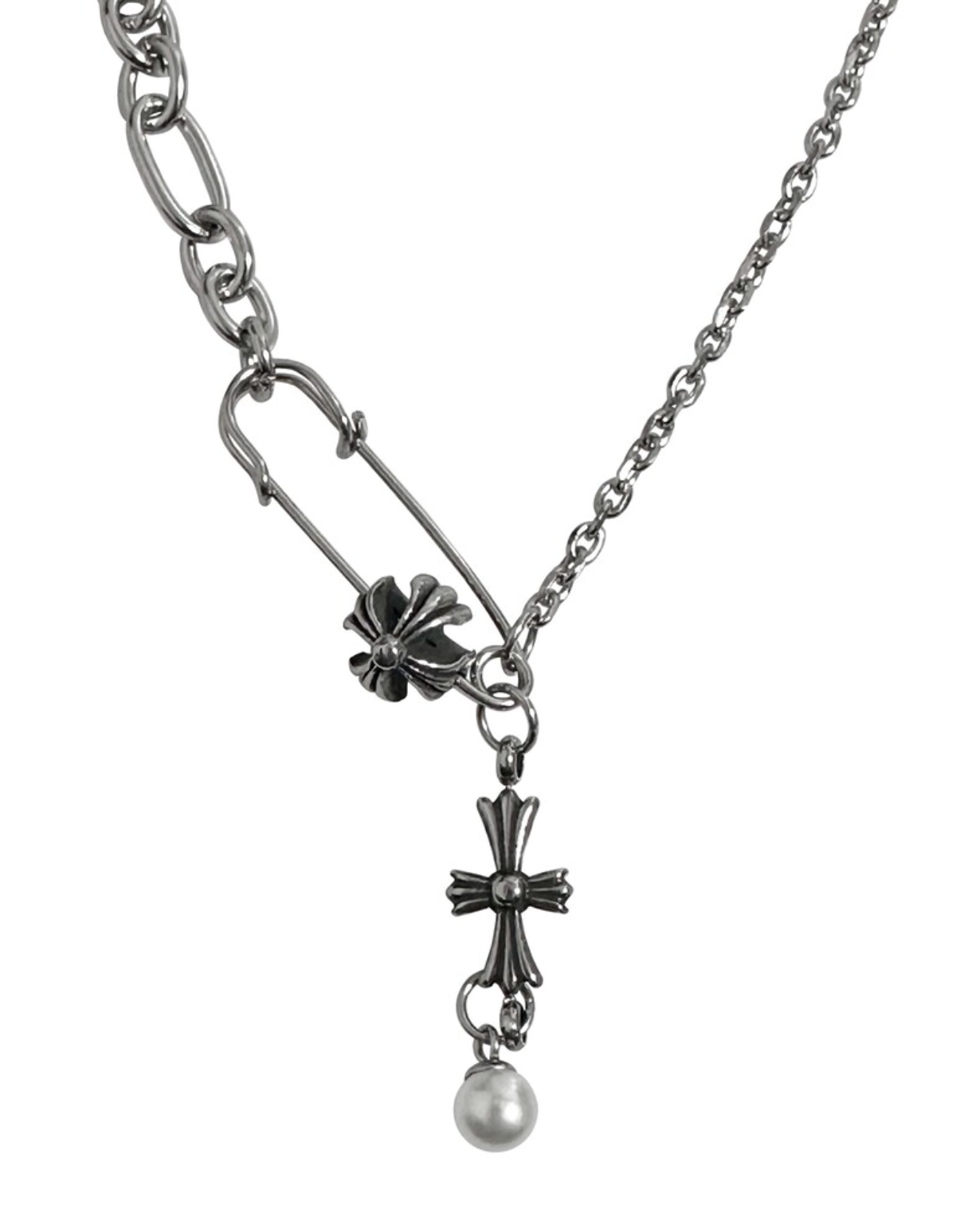 [OFUSE] Itzy Yeji Pick! Pearl drop necklace(cross)