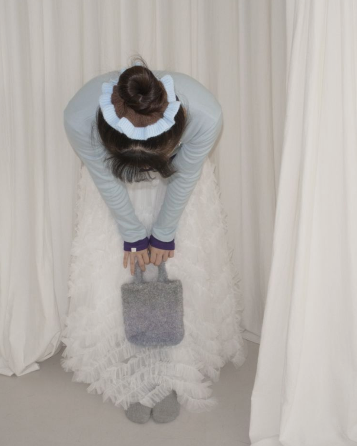 (XMAS PRESENT) Knit Two Tone Scrunchie