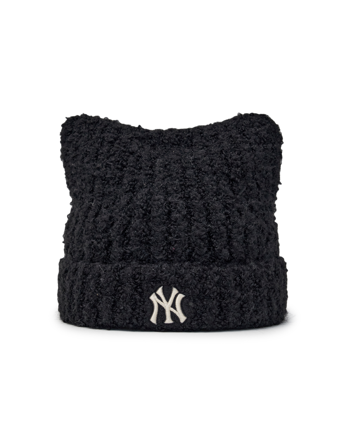 MLB PLUSH MEOWING BEANIE (Black) – Mushii MLB PLUSH MEOWING BEANIE (Black) – Mushii
