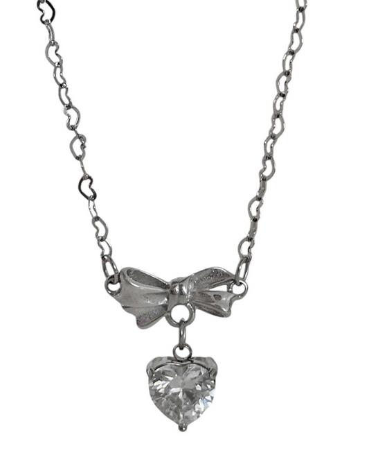 [OFUSE] 24 winter - cubic heart necklace