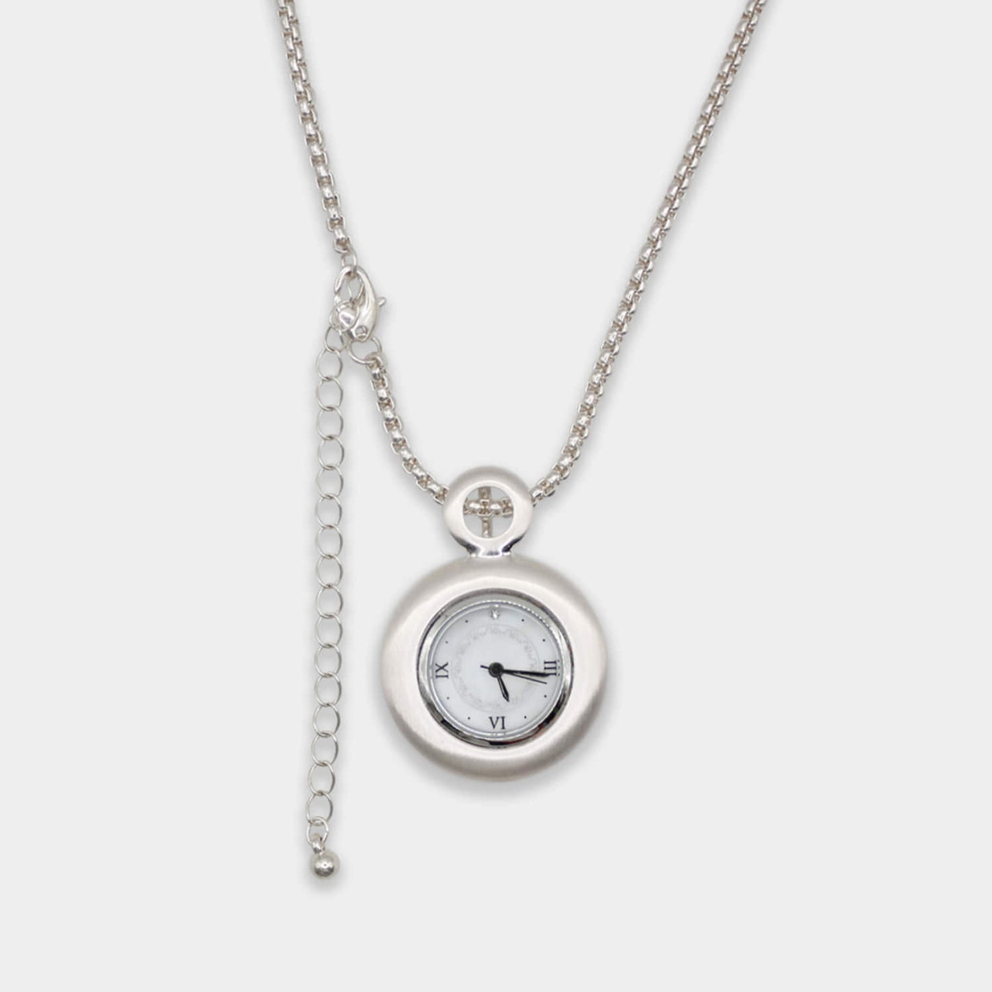 [Grumpy Stuff] Muted White Time Necklace