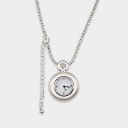 [Grumpy Stuff] Muted White Time Necklace