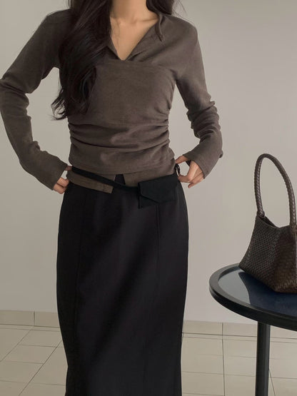 (Preorder) Winter Pretop Layering Cardigan Set