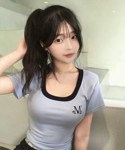 Brand Week Sale -07.13 [Mucent] Ferring Midi Ringer Color Block Short Sleeve T-shirt (7 Colors)