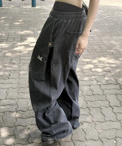Brand Week Sale -07.13 [Mucent] Unisex Fluid Signature Side Button Pants (2 Colors)