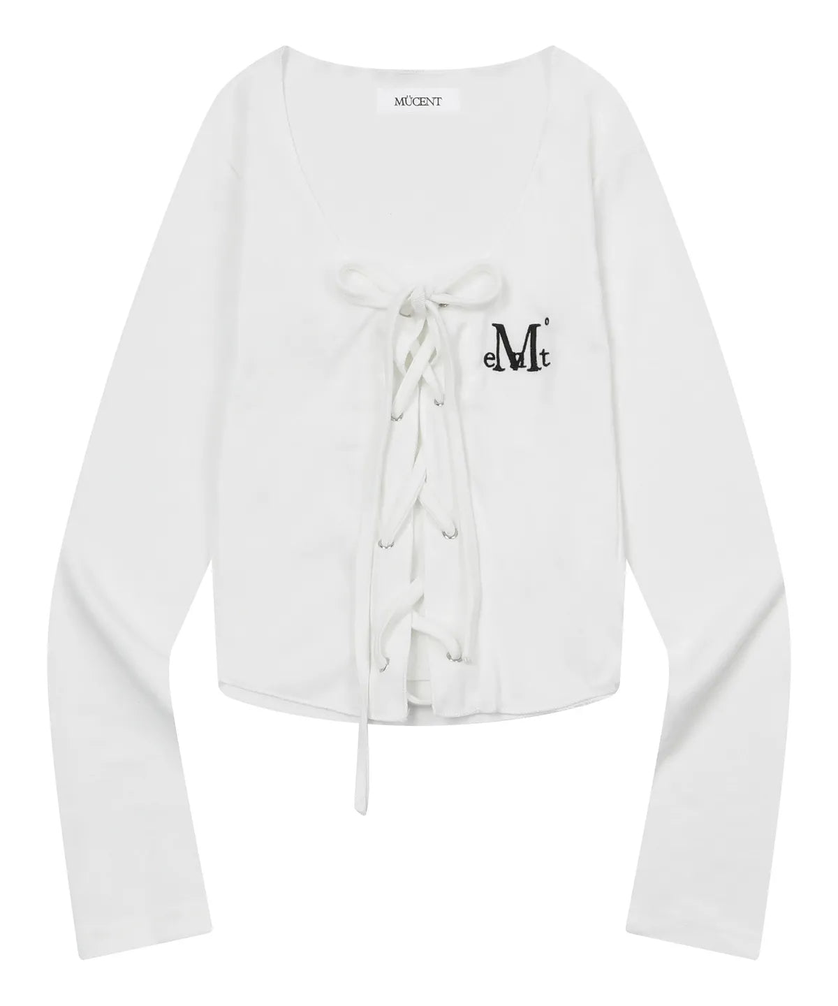 Brand Week Sale -07.13 [Mucent] Maring Eyelet Lace Up Corset Long Sleeve Tee (3 Colours)