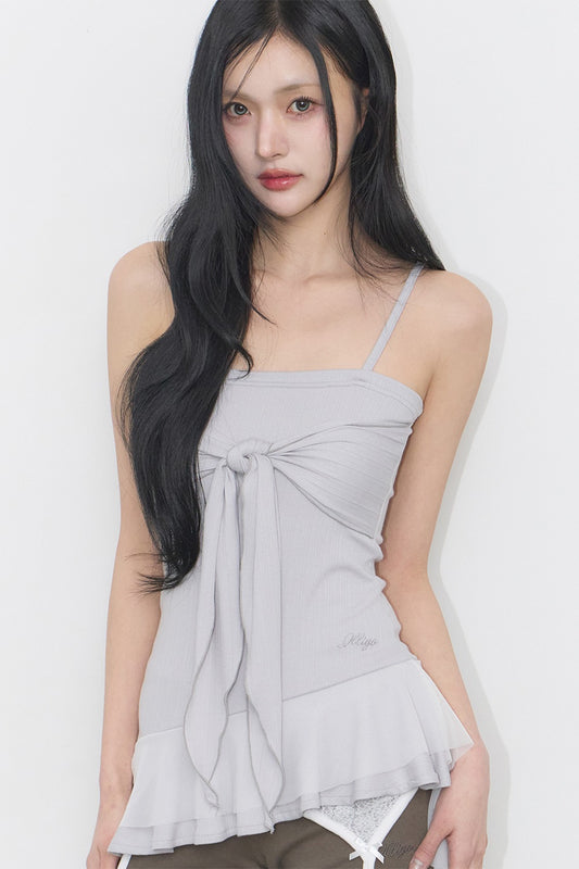 [ILLIGO] Ribbon Tie Sleeveless (3 Colours)