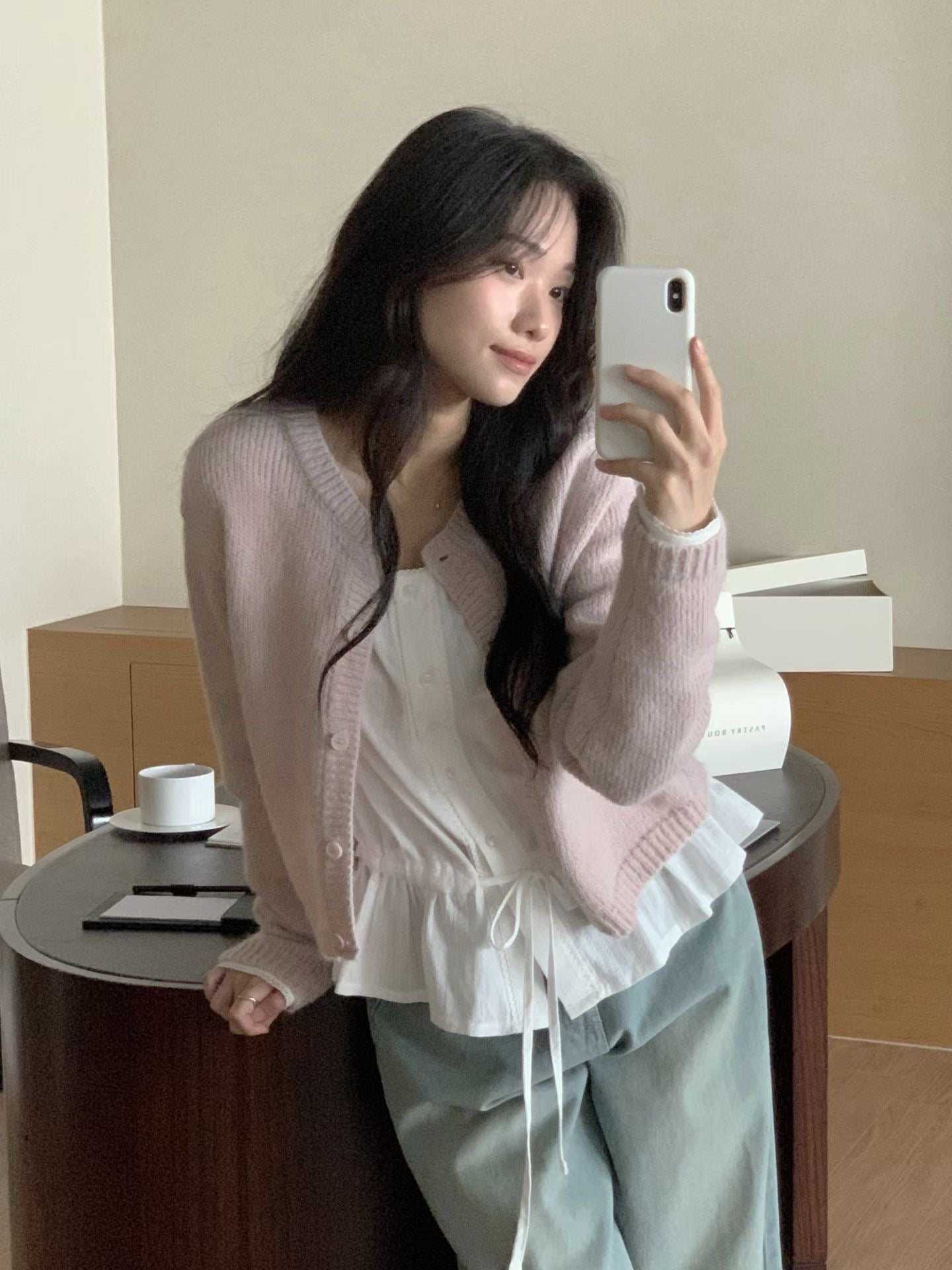 (Preorder) Pastel Dahlia Wool Cardigan