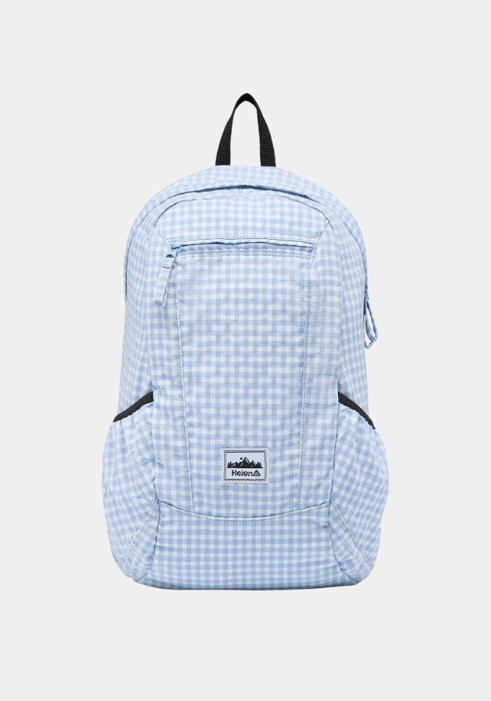 [Heisan] Compact Pocket Bag v1 Gingham Check Backpack (Skyblue)