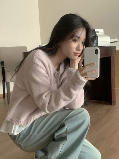 (Preorder) Pastel Dahlia Wool Cardigan