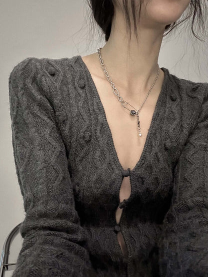 [OFUSE] Itzy Yeji Pick! Pearl drop necklace(cross)