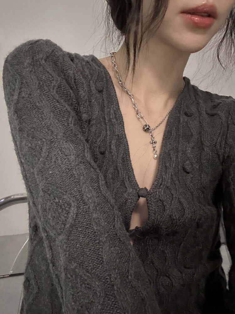 [OFUSE] Itzy Yeji Pick! Pearl drop necklace(cross)