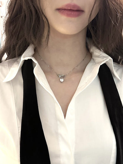 [OFUSE] 24 winter - cubic heart necklace