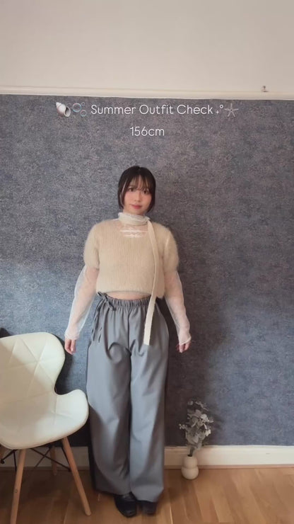 Ribbon Tie Track Long Slacks (All-Season)
